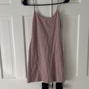 Brandy Melville Light Pink Floral Mini Dress